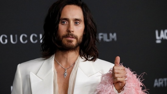 Jared Leto poses at the LACMA Art+Film Gala in Los Angeles.(REUTERS)