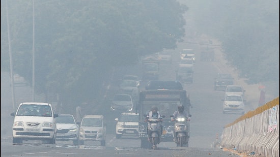 The ‘severe’ AQI affects even the healthy people and adversely impacts those with existing health conditions; there will be no relief for the next couple of days, Haryana pollution board has said. (ANI)