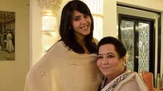 Ekta Kapoor poses with Shobha Kapoor.