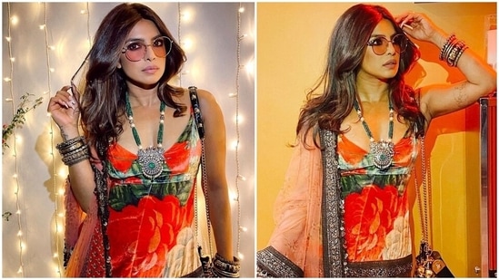 Priyanka Chopra's retro queen look in Sabyasachi suit for Lilly Singh's Diwali bash stuns Nick Jonas