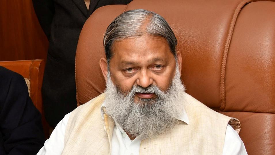Haryana home minister Anil Vij (HT file photo)