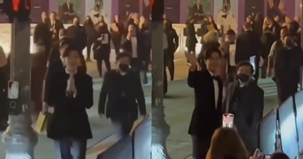 Lee Min-ho greets fans. Lee Min-ho greets fans. 