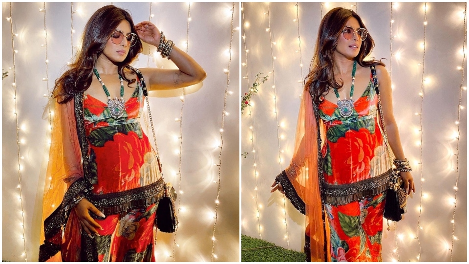 Priyanka Chopra at Lilly Singh's Diwali party.&nbsp;