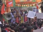 The BJP had earlier announced that it would take out rallies in West Bengal for five days starting Monday, demanding a reduction in VAT.(ANI Photo) The BJP had earlier announced that it would take out rallies in West Bengal for five days starting Monday, demanding a reduction in VAT.(ANI Photo)