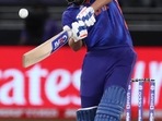 India's Rohit Sharma bats during the Cricket Twenty20 World Cup match between India and Namibia in Dubai, UAE.(AP) India's Rohit Sharma bats during the Cricket Twenty20 World Cup match between India and Namibia in Dubai, UAE.(AP)