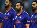 Team India players ahead of the game against Namibia.(Twitter/BCCI) Team India players ahead of the game against Namibia.(Twitter/BCCI)