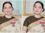 Kangana Ranaut after being honoured with the Padma Shri. Kangana Ranaut after being honoured with the Padma Shri.