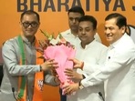 Rajkumar Imo Singh joined the BJP on Monday.(Twitter/@BJP4India) Rajkumar Imo Singh joined the BJP on Monday.(Twitter/@BJP4India)