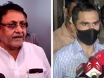 Nawab Malik (left) and Sameer Wankhede Nawab Malik (left) and Sameer Wankhede