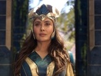 Salma Hayek plays Ajak in the Marvel movie. Salma Hayek plays Ajak in the Marvel movie.
