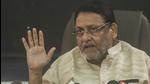 NCP leader and Maharashtra minister Nawab Malik addresses the media in Mumbai on Sunday. (Pratik Chorge/HT Photo) NCP leader and Maharashtra minister Nawab Malik addresses the media in Mumbai on Sunday. (Pratik Chorge/HT Photo)