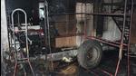 The charred trye shop near Tajpur Road Chowk in Ludhiana on Monday. (Harsimar Pal Singh/HT) The charred trye shop near Tajpur Road Chowk in Ludhiana on Monday. (Harsimar Pal Singh/HT)