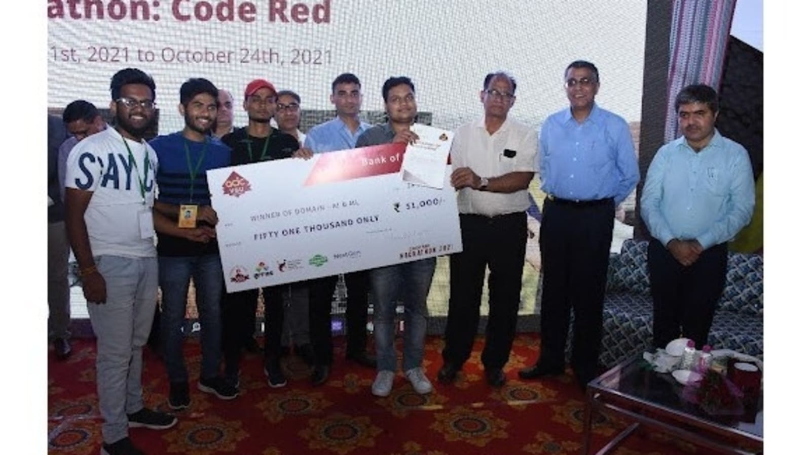 Hackathon code Red 2021 lead-off at vivekananda global university Jaipur