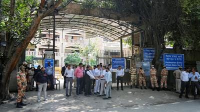 The court was hearing a suo motu petition, taken up after jailed gangster Jitendra Maan Gogi was shot dead inside the Rohini court in September. (Sanchit Khanna/HT) The court was hearing a suo motu petition, taken up after jailed gangster Jitendra Maan Gogi was shot dead inside the Rohini court in September. (Sanchit Khanna/HT)
