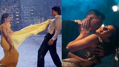 Raveena Tandon and Katrina Kaif in Tip Tip Barsa Pani. Raveena Tandon and Katrina Kaif in Tip Tip Barsa Pani. 