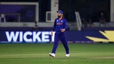 India's captain Virat Kohli runs in to celebrate the dismissal of Scotland's George Munsey during the Cricket Twenty20 World Cup match between India and Scotland in Dubai, UAE, Friday, Nov. 5, 2021. (AP) India's captain Virat Kohli runs in to celebrate the dismissal of Scotland's George Munsey during the Cricket Twenty20 World Cup match between India and Scotland in Dubai, UAE, Friday, Nov. 5, 2021. (AP)