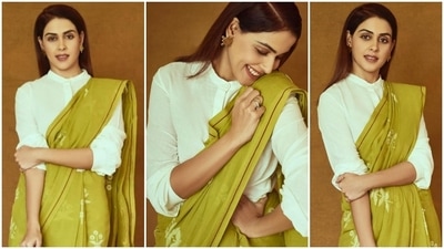 Indian actor Genelia D'Souza, who is married to Riteish Deshmukh, has earned the title of a fashionista in the past couple of months. She has been sharing back-to-back pictures of herself wearing breathtaking ensembles, and each look of hers has been a vision to behold. Be it wearing an ethnic attire or a sizzling contemporary number, Genelia has proved she can do both and more. Her latest photoshoot is evidence enough. (Instagram/@who_wore_what_when) Indian actor Genelia D'Souza, who is married to Riteish Deshmukh, has earned the title of a fashionista in the past couple of months. She has been sharing back-to-back pictures of herself wearing breathtaking ensembles, and each look of hers has been a vision to behold. Be it wearing an ethnic attire or a sizzling contemporary number, Genelia has proved she can do both and more. Her latest photoshoot is evidence enough. (Instagram/@who_wore_what_when)