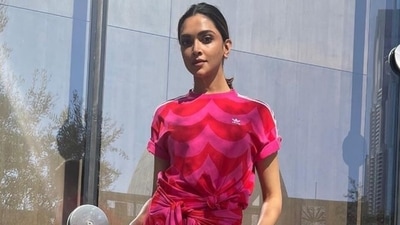 Deepika Padukone glams colourful athleisure with mismatched heels in Dubai, fans call her Queen
