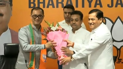 Rajkumar Imo Singh joined the BJP on Monday. (Twitter/@BJP4India)
