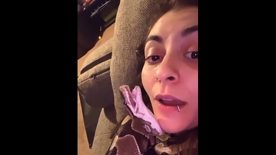 Woman kisses her surprised pet snake.&nbsp; (instagram/@royal_pythons_)