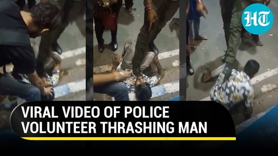 Video of a Kolkata police civic volunteer kicking an alleged snatcher has gone viral Video of a Kolkata police civic volunteer kicking an alleged snatcher has gone viral