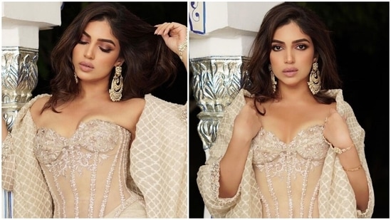 Bhumi Pednekar in see-through corset and skirt is ready for wedding season, Samiksha Pednekar calls her goddess