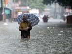 A flooded street after heavy monsoon rains in Chennai.(AFP) A flooded street after heavy monsoon rains in Chennai.(AFP)