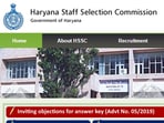 HSSC male constable (GD) answer key out, raise objections from Nov 10 HSSC male constable (GD) answer key out, raise objections from Nov 10
