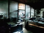 The neonatal ward where the fire broke out, on Tuesday.&nbsp;