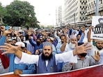 Supporters of the Tehreek-e-Labbaik Pakistan chant slogans demanding the release of their leader last month. Supporters of the Tehreek-e-Labbaik Pakistan chant slogans demanding the release of their leader last month.