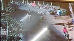 A screengrab of the accident where a speeding Audi car crashed into two-wheelers and huts in Jodhpur on Tuesday. (ANI) A screengrab of the accident where a speeding Audi car crashed into two-wheelers and huts in Jodhpur on Tuesday. (ANI)