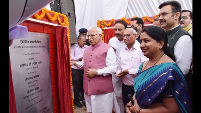 Haryana chief minister Manohar Lal Khattar inaugurated three development projects costing  ₹225 crore in Karnal district. (HT Photo)