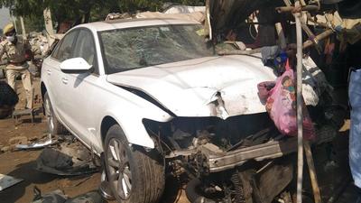 Police said the driver surrendered after the accident. His medical examination conducted soon after the accident did not indicate presence of alcohol in his blood. (HT photo)
