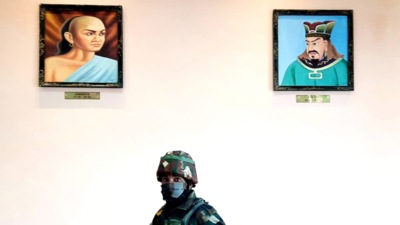 File photo: Portraits of strategists Chanakya and Sun Tzu at the India-China border personnel meeting hut on LAC at Bum La in Arunachal Pradesh. (HT photo/Rahul Singh) File photo: Portraits of strategists Chanakya and Sun Tzu at the India-China border personnel meeting hut on LAC at Bum La in Arunachal Pradesh. (HT photo/Rahul Singh)