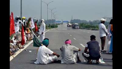 Tens of thousands of farmers are campaigning against the three laws enacted in September 2020 to liberalise domestic agricultural trade. (Sanjeev Verma/HT PHOTO)