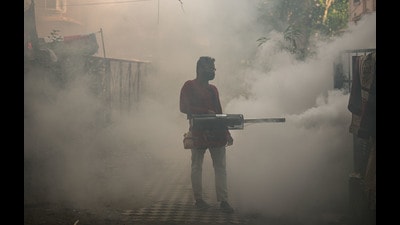 Fumigation drive as a preventive measure against Dengue (Hindustan Times) Fumigation drive as a preventive measure against Dengue (Hindustan Times)