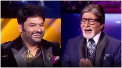 Kapil Sharma with Amitabh Bachchan on Kaun Banega Crorepati 13. Kapil Sharma with Amitabh Bachchan on Kaun Banega Crorepati 13.