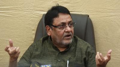 Nationalist Congress Party (NCP) leader Nawab Malik submitted an affidavit in the high court in response to the defamation suit filed by Sameer Wankhede father Dhyandev, seeking damages to the tune of ₹1.25 crore. (HT PHOTO) Nationalist Congress Party (NCP) leader Nawab Malik submitted an affidavit in the high court in response to the defamation suit filed by Sameer Wankhede father Dhyandev, seeking damages to the tune of ₹1.25 crore. (HT PHOTO)