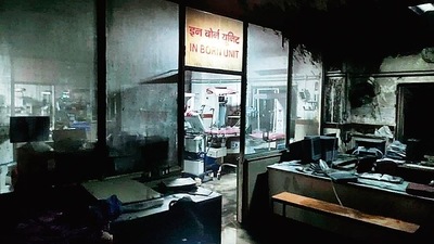 The neonatal ward where the fire broke out, on Tuesday. (ANI) The neonatal ward where the fire broke out, on Tuesday. (ANI)