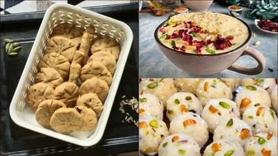Chhath puja 2021: Traditional prasad recipes of baked thekua, rasiya, rice laddu (Instagram@kriti.s.kitchen/Ozive/Parul Gupta) Chhath puja 2021: Traditional prasad recipes of baked thekua, rasiya, rice laddu (Instagram@kriti.s.kitchen/Ozive/Parul Gupta)
