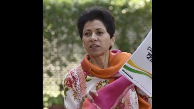 Haryana Congress chief Kumari Selja has served a show-cause notice to party’s former Darba Kalan MLA Bharat Singh Beniwal asking him to explain his alleged misconduct. (HT File) Haryana Congress chief Kumari Selja has served a show-cause notice to party’s former Darba Kalan MLA Bharat Singh Beniwal asking him to explain his alleged misconduct. (HT File)