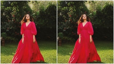 Dia Mirza, in a ₹25K meringue dress, speaks of sustainability (Instagram/@diamirzaofficial) Dia Mirza, in a ₹25K meringue dress, speaks of sustainability (Instagram/@diamirzaofficial)