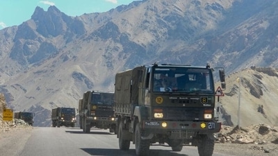 Indian Army trucks in Ladakh (PTI/Image used only for representation) Indian Army trucks in Ladakh (PTI/Image used only for representation)