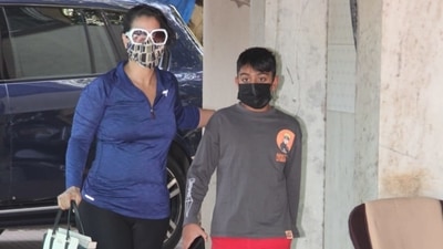 Kajol Devgn was spotted with son Yug as she reached her Pilates class. (Varinder Chawla) Kajol Devgn was spotted with son Yug as she reached her Pilates class. (Varinder Chawla)