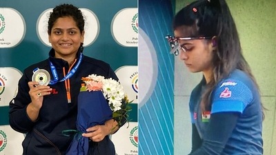 Rahi Sarnobat (L) and Manu Bhaker. (SportsComm) Rahi Sarnobat (L) and Manu Bhaker. (SportsComm)