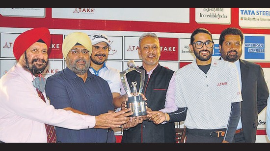 Defending champion Karandeep Kochhar will take the field during the fourth edition of the Jeev Milkha Singh Invitational presented by TAKE Sports at the Chandigarh Golf Club on Thursday. (Keshav Singh/HT)