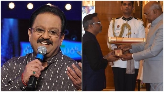 SP Balasubrahmanyam's son SP Charan received the award from President Ram Nath Kovind.