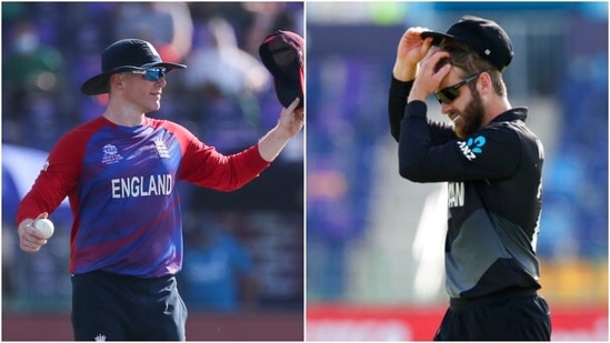 Eoin Morgan and Kane Williamson (AP)