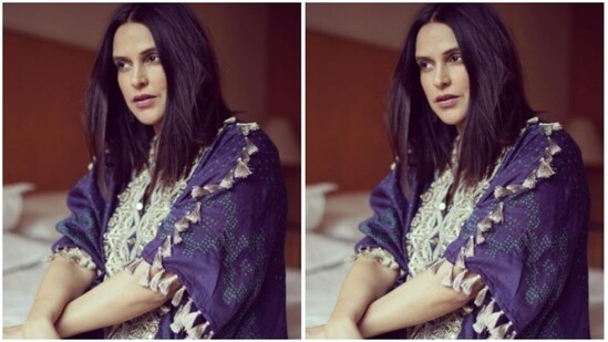 In a no makeup look, Neha aced the attire to perfection.(Instagram/@nehadhupia)