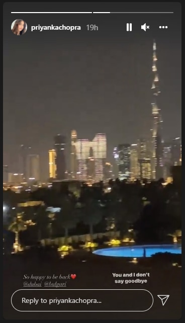 Priyanka Chopra Jonas shares a glimpse from her Dubai visit.(Instagram) Priyanka Chopra Jonas shares a glimpse from her Dubai visit.(Instagram)
